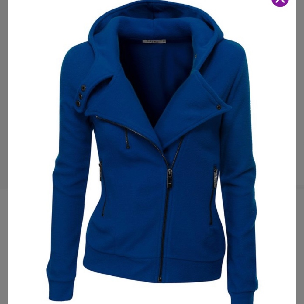 Fleece moto jacket